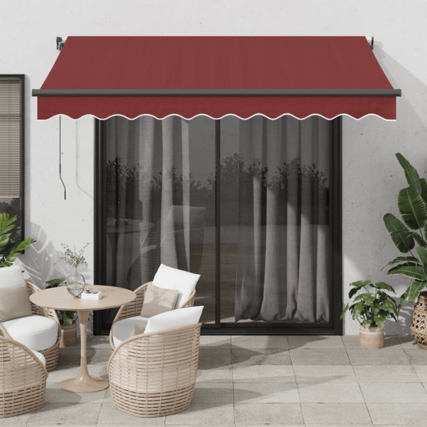 Toldo retráctil automático burdeos 300x250 cm D