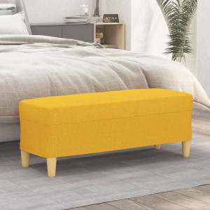 Banco de tecido amarelo 100x35x41 cm D