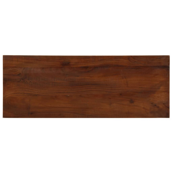 Tablero mesa rectangular madera maciza reciclada 90x30x2.5 cm D