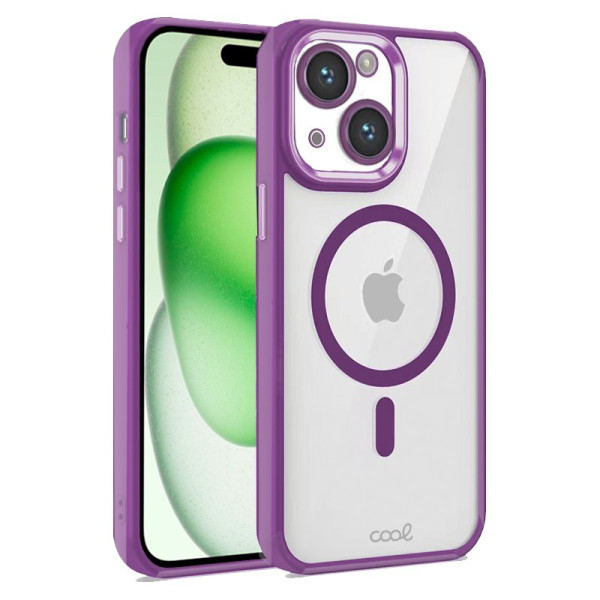 Carcaça COOL para iPhone 15 Plus magnético Borde Violeta D