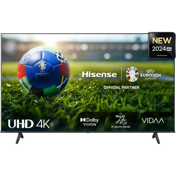 Smart TV HISENSE 43" QLED 4K UHD 43A6N preto D