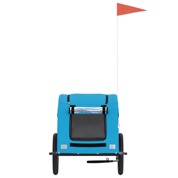 Remolque de bicicleta mascotas hierro tela Oxford azul M 4