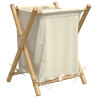 Cesto de roupa 45x55x63.5 cm bambu creme 2
