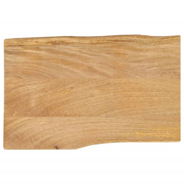 Tablero de mesa borde natural madera maciza mango 50x40x3.8 cm D