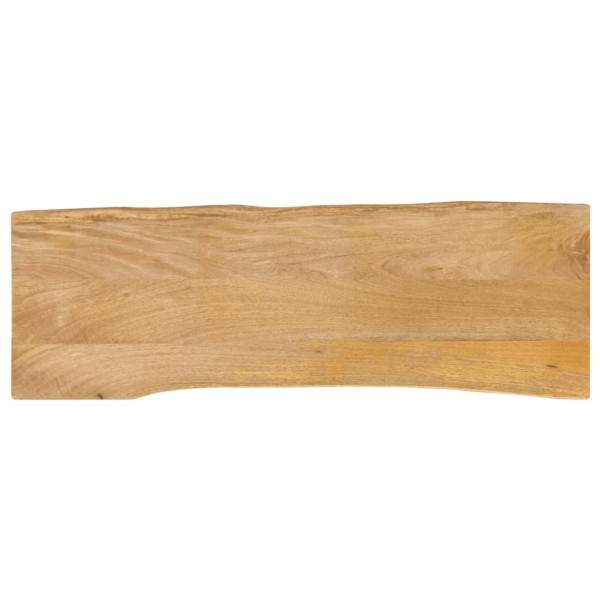 Tablero de mesa borde natural madera maciza mango 110x40x3.8 cm D