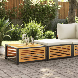 Mesa de jardín con taburete madera maciza de acacia D