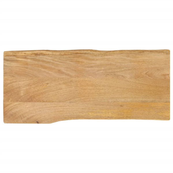 Tablero de mesa borde natural madera maciza mango 100x40x3.8 cm D