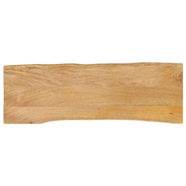 Tablero de mesa borde natural madera maciza mango 120x40x3.8 cm D