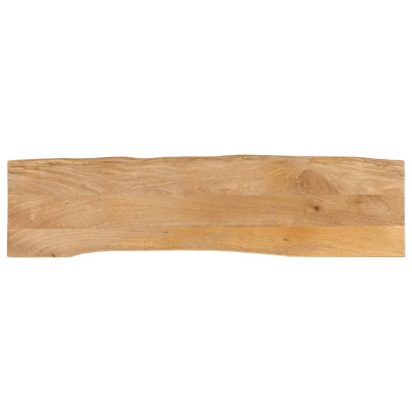 Tablero de mesa borde natural madera maciza mango 180x40x3.8 cm D