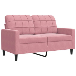 Sofá de 2 plazas terciopelo rosa 120 cm H
