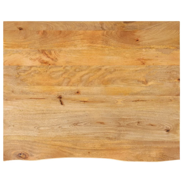 Tablero de mesa borde natural madera maciza mango 90x80x3.8 cm D