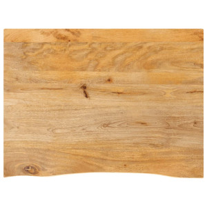 Tablero de mesa borde natural madera maciza mango 80x60x2.5 cm D