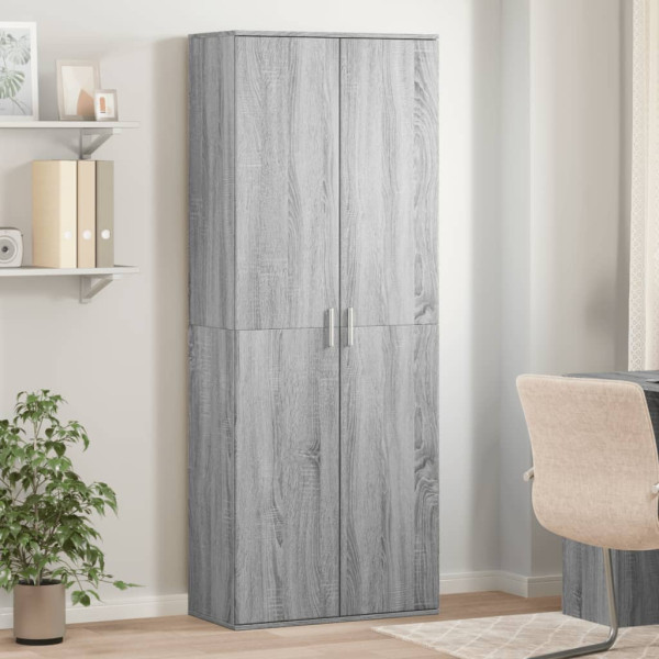 Aparador alto madera de ingeniería gris Sonoma 70x35x180 cm D