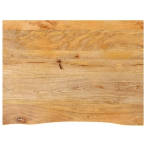 Tablero de mesa borde natural madera maciza mango 70x60x2.5 cm D