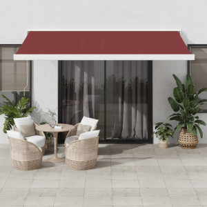 Toldo retrátil manual bordô 450x300 cm D