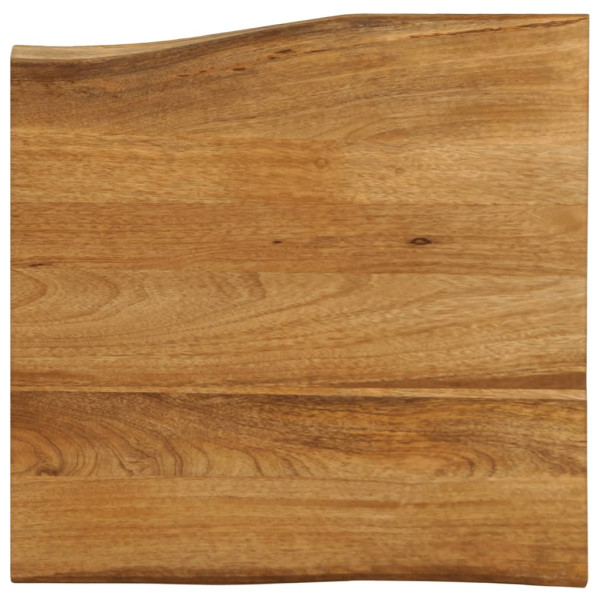 Tablero de mesa borde natural madera maciza mango 40x40x3.8 cm D