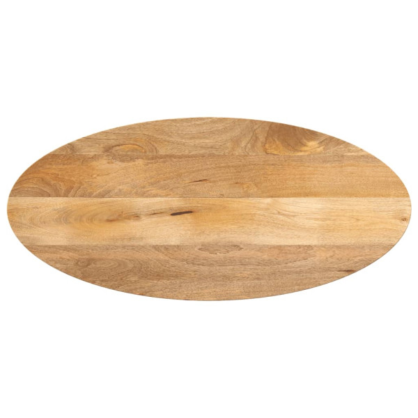 Tablero de mesa ovalado madera maciza de mango 120x50x3.8 cm D