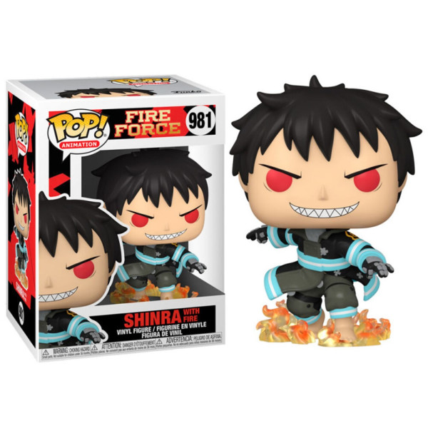 Funko pop animação força de fogo shinra com fogo 56159 D