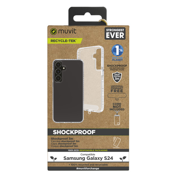 Funda muvit shockproof 3m para samsung galaxy s24 plus transparente D