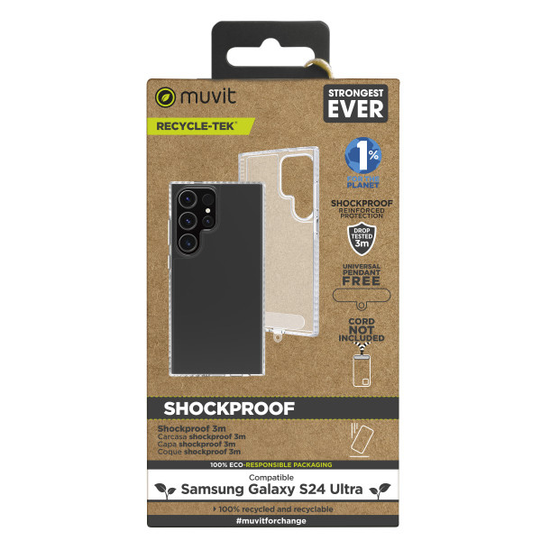 Funda muvit shockproof 2m para samsung galaxy s24 ultra transparente D