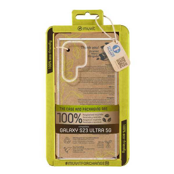 Funda muvit recycletek para samsung galaxy s23 ultra 5g transparente D