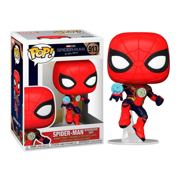 Funko pop marvel spiderman nenhuma maneira casa aranha - terno homem integrado 56829 D