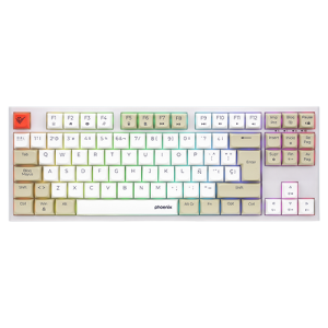 Teclado gaming royal pbt mecanico blanco D