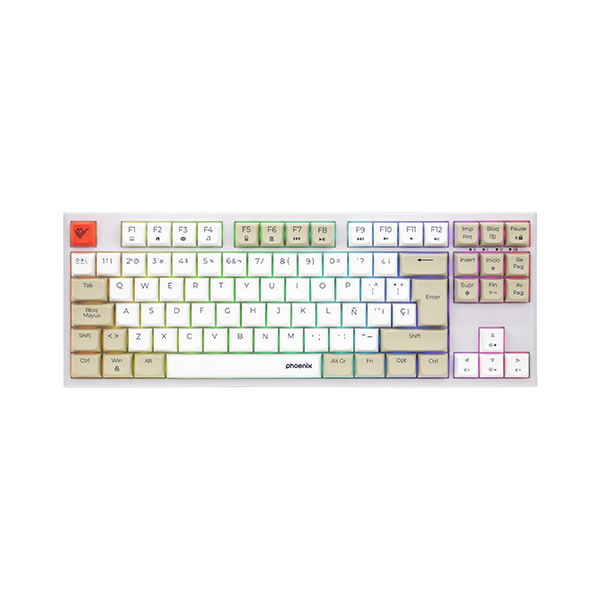 Teclado gaming Royal PBT mecánico blanco D