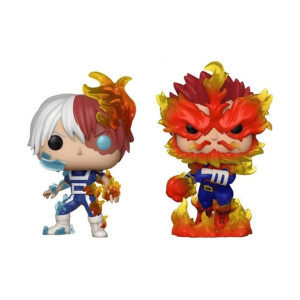 Pacote 2 funkos funko pop minha academia de herói esforço e todoroki 64993 D