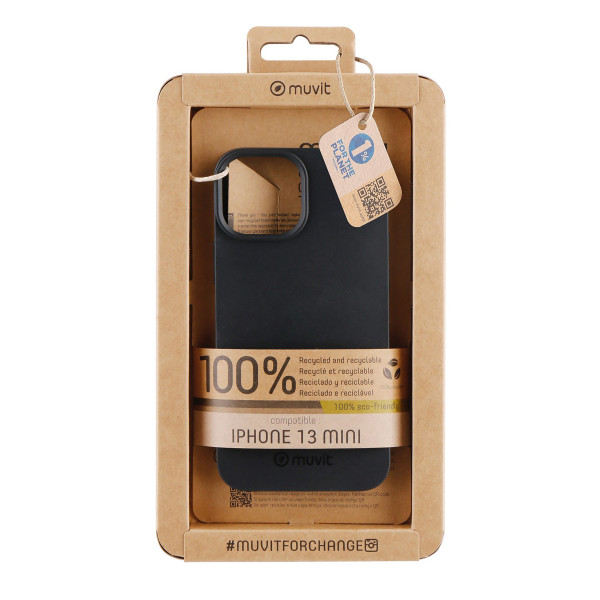 Funda muvit recycletek para apple iphone 13 mini negra D