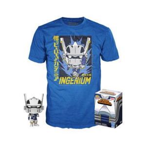 Pop & tee minha academia de herói tenya iida ingenium (jogo de mech completo) funko + t-shirt tamanho aleatório D