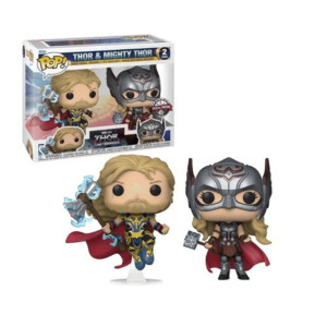 Pack 2 funkos funko pop marvel thor love & thunder thor & migthy thor 63176 D