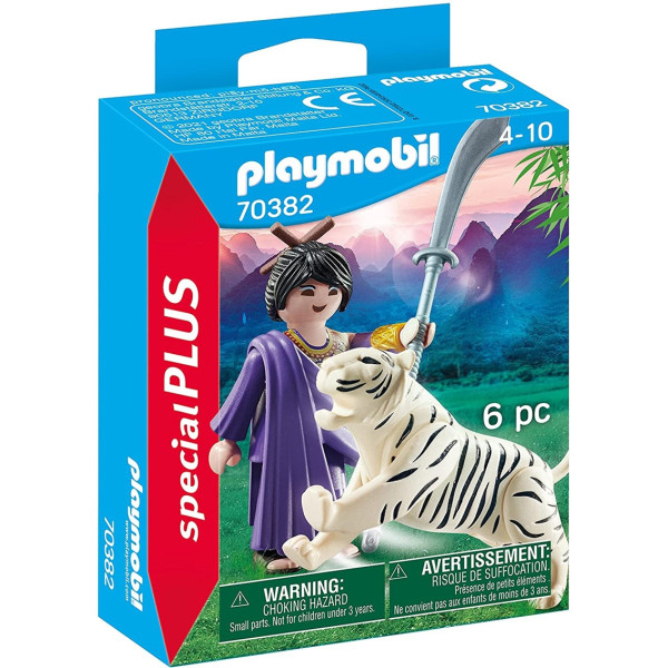 Lutador asiático Playmobil com tigre D