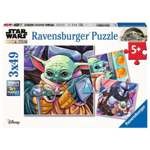 Puzzle ravensburger, o mandaloriano: baby yoda 3x49 D