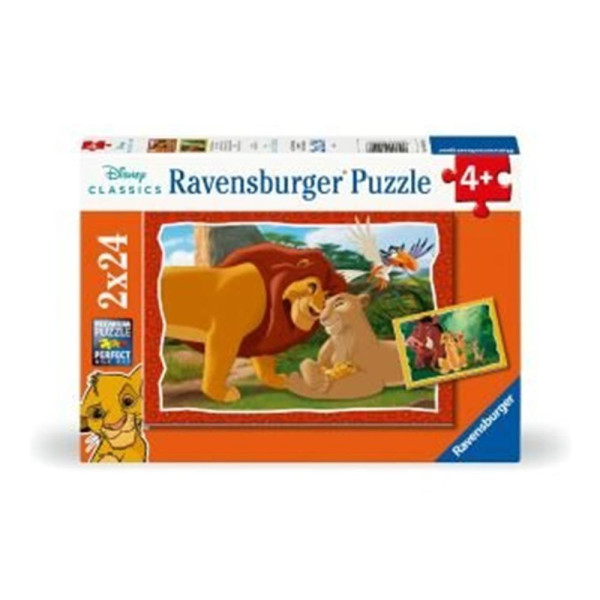 Quebra-cabeça ravensburger king leão 2x24 D