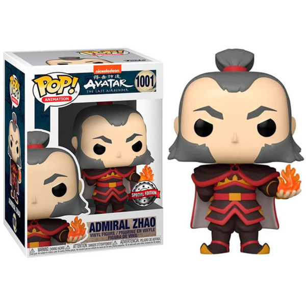 Funko pop animação avatar o último airbender a lenda de aang almirante zhao com bola de fogo especial 56965 D