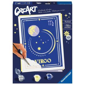 Kit para pintar con números ravensburger creart serie trend d zodiac: virgo D