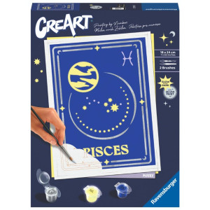 Kit para pintar con números ravensburger creart serie trend d zodiac: piscis D