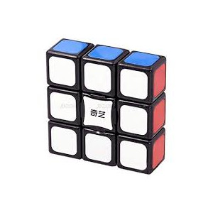 Cubo de rubik super disquete Qiyi 3x3x1 bordas pretas D