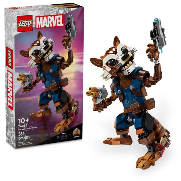 Lego marvel rocket y bebe groot D