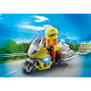 Playmobil moto de emergencias con luz intermiente D