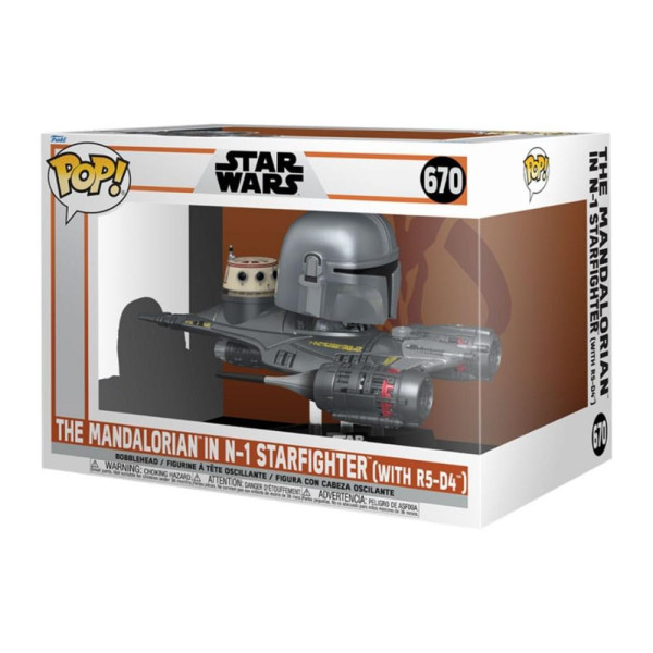 Funko pop rides mandalorian mandaloriano & n - 1 starfighter 76549 D