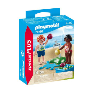 Playmobil niños con globos de agua D