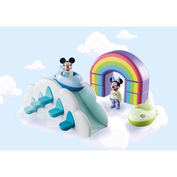 Playmobil 1.2.3 & disney mickey y minnie casa en las nubes D