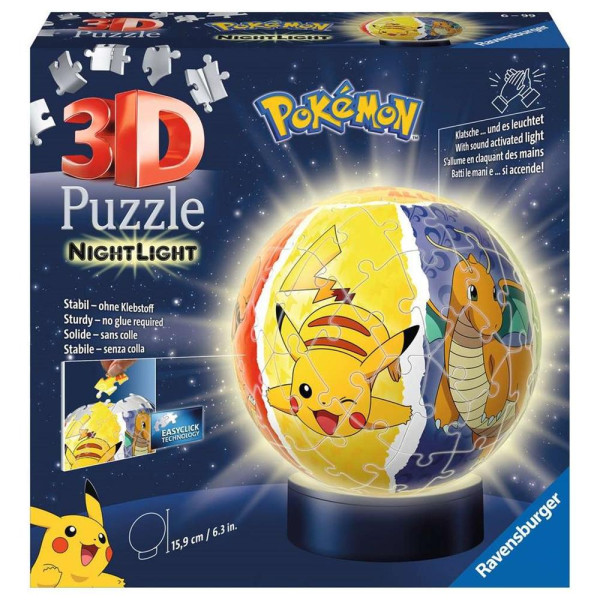 Quebra-cabeça 3D Ravensburger Nightlamp Pokémon D