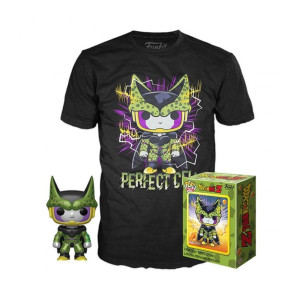 Funko pop dragon ball z cell perfeito + camiseta tamanho aleatório ut - 56669 D