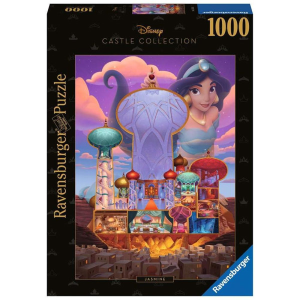 Quebra-cabeça ravensburger disney castelos - jasmine 1000 peças D