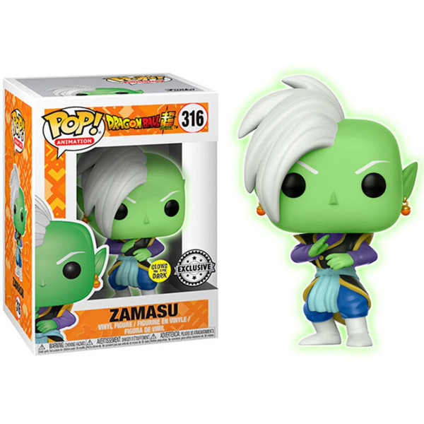 Funko pop bola dragão super zamasu brilho no brilho escuro na escuridão exclusiva 26634 D