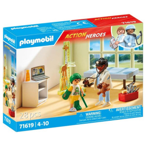 Playmobil action heroes: pediatria con osito de peluche D