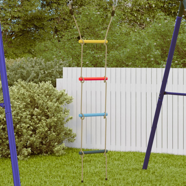 Escalera de cuerda para niños con 4 peldaños multicolor D